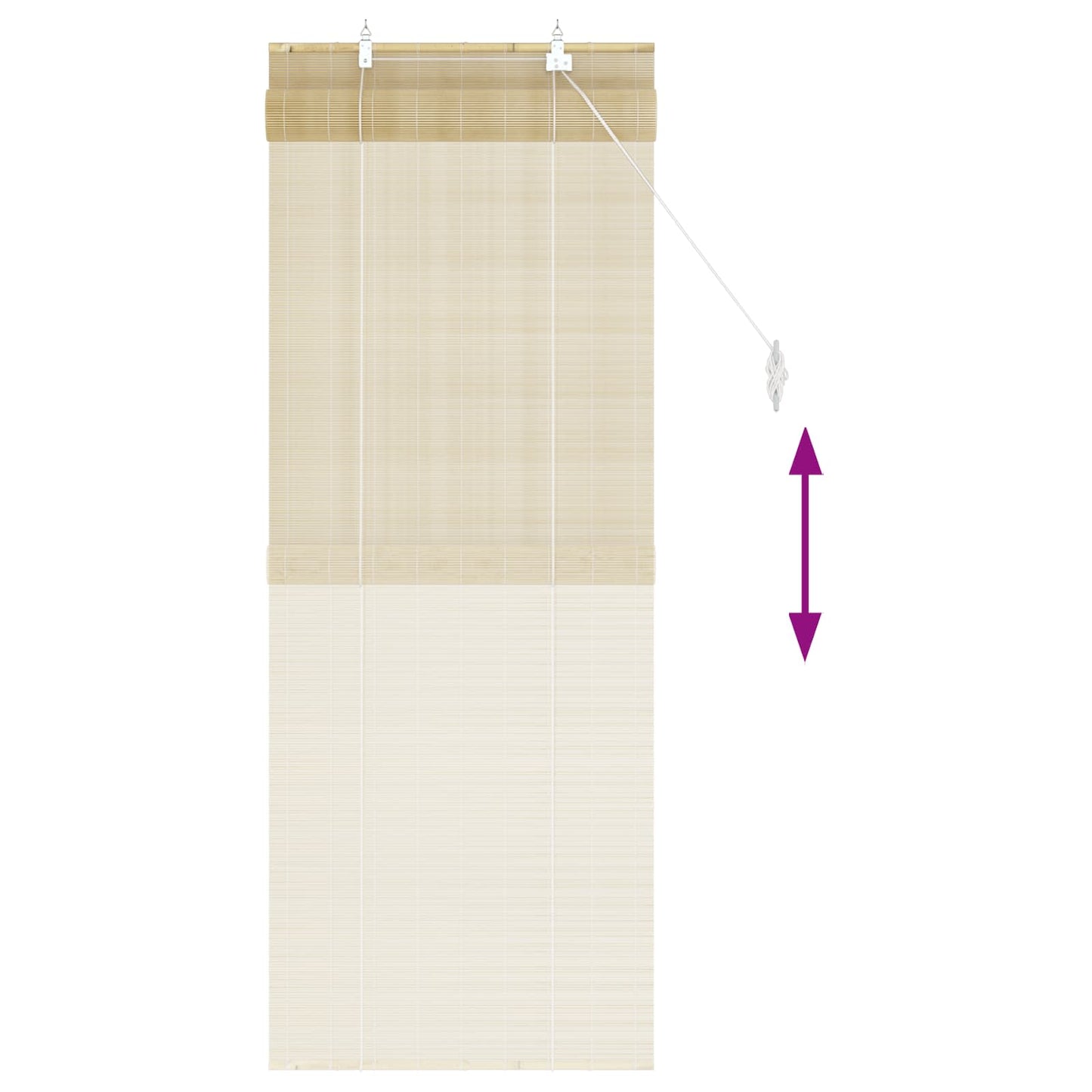 Rullegardin Naturfarvet 70 x 160 cm Bambus