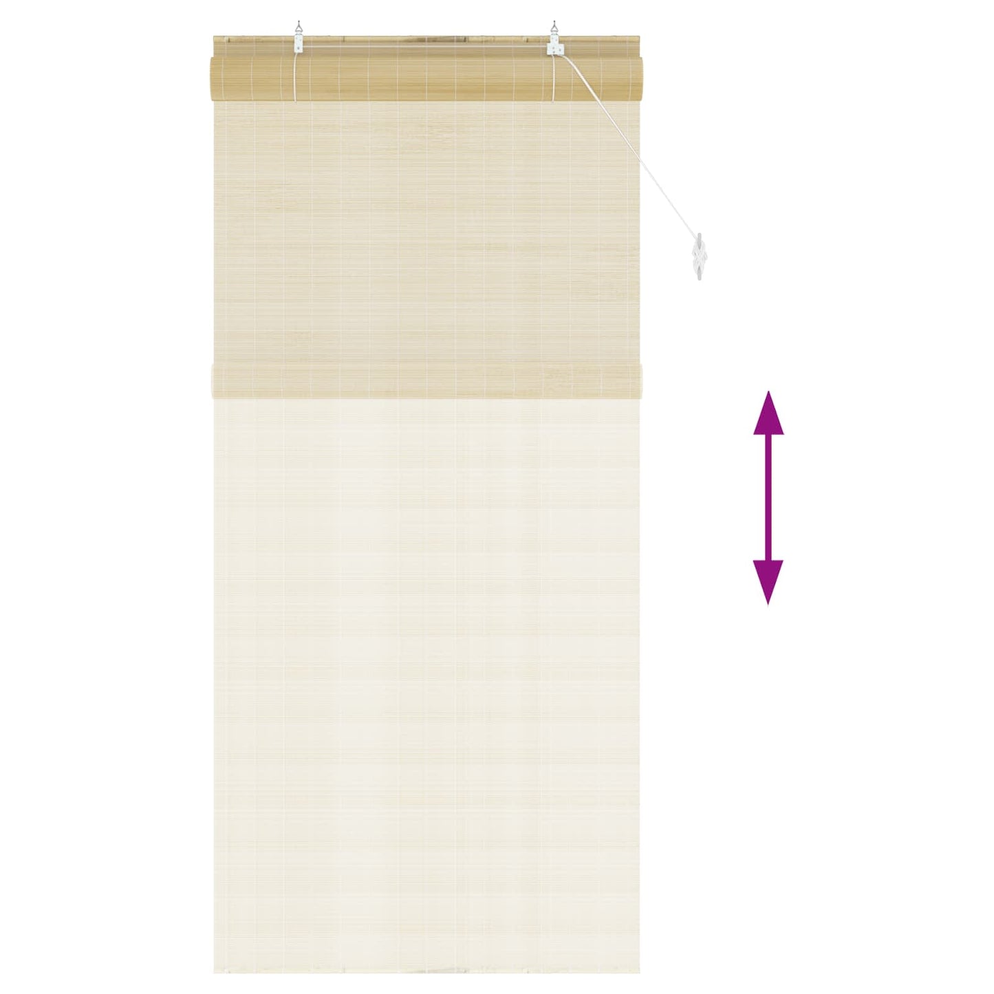 Rullegardin Naturfarvet 110 x 220 cm Bambus
