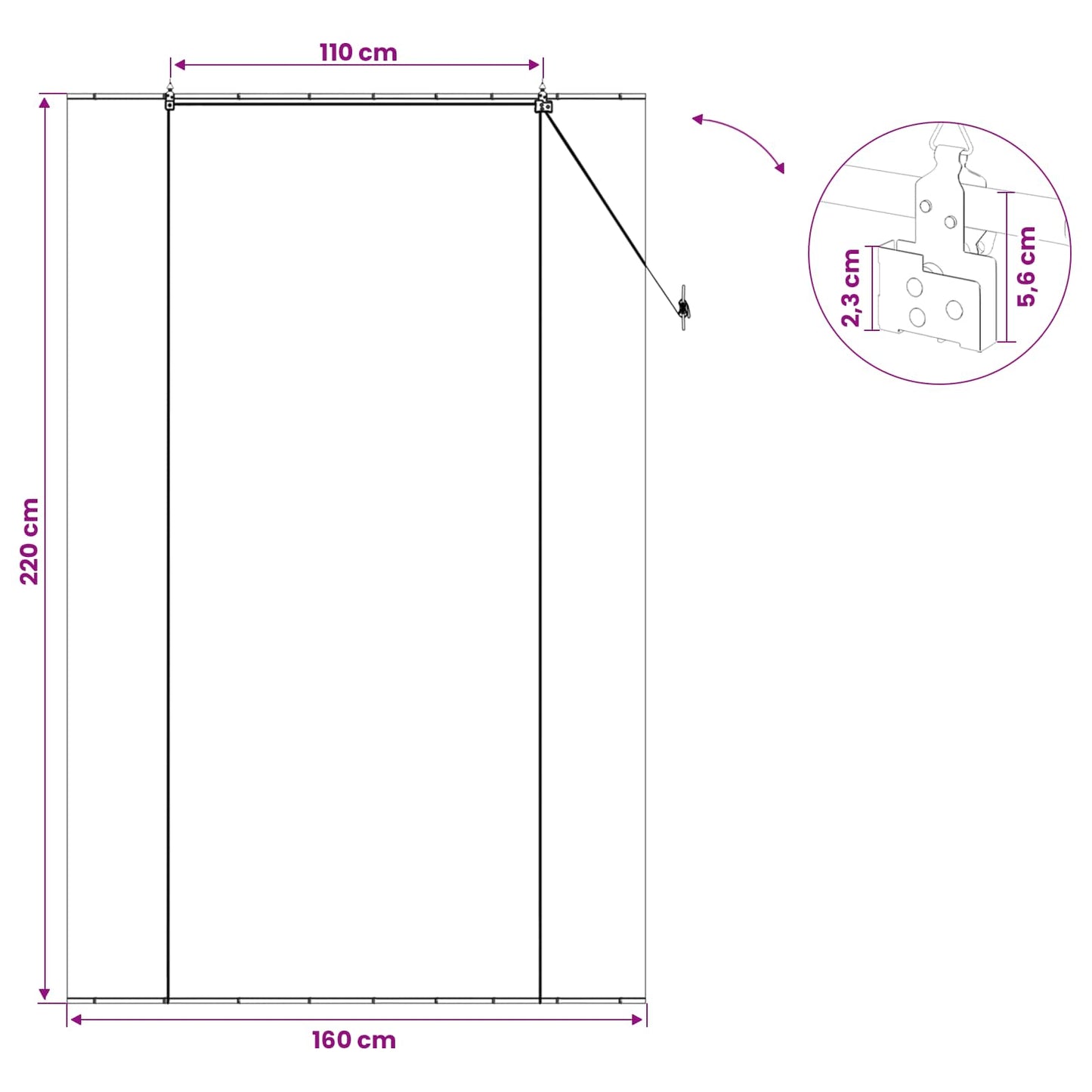 Rullegardin Naturfarvet 160 x 220 cm Bambus