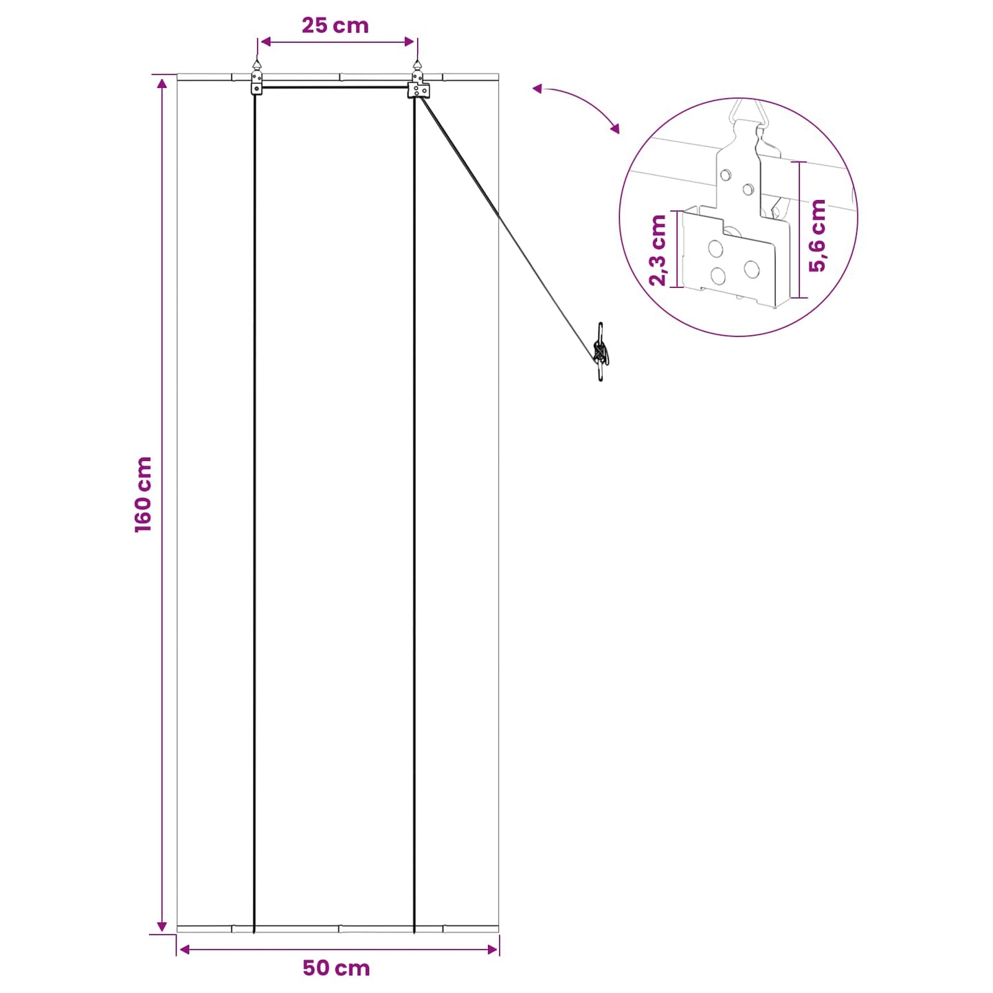 Rullegardin Brun 50 x 160 cm Bambus