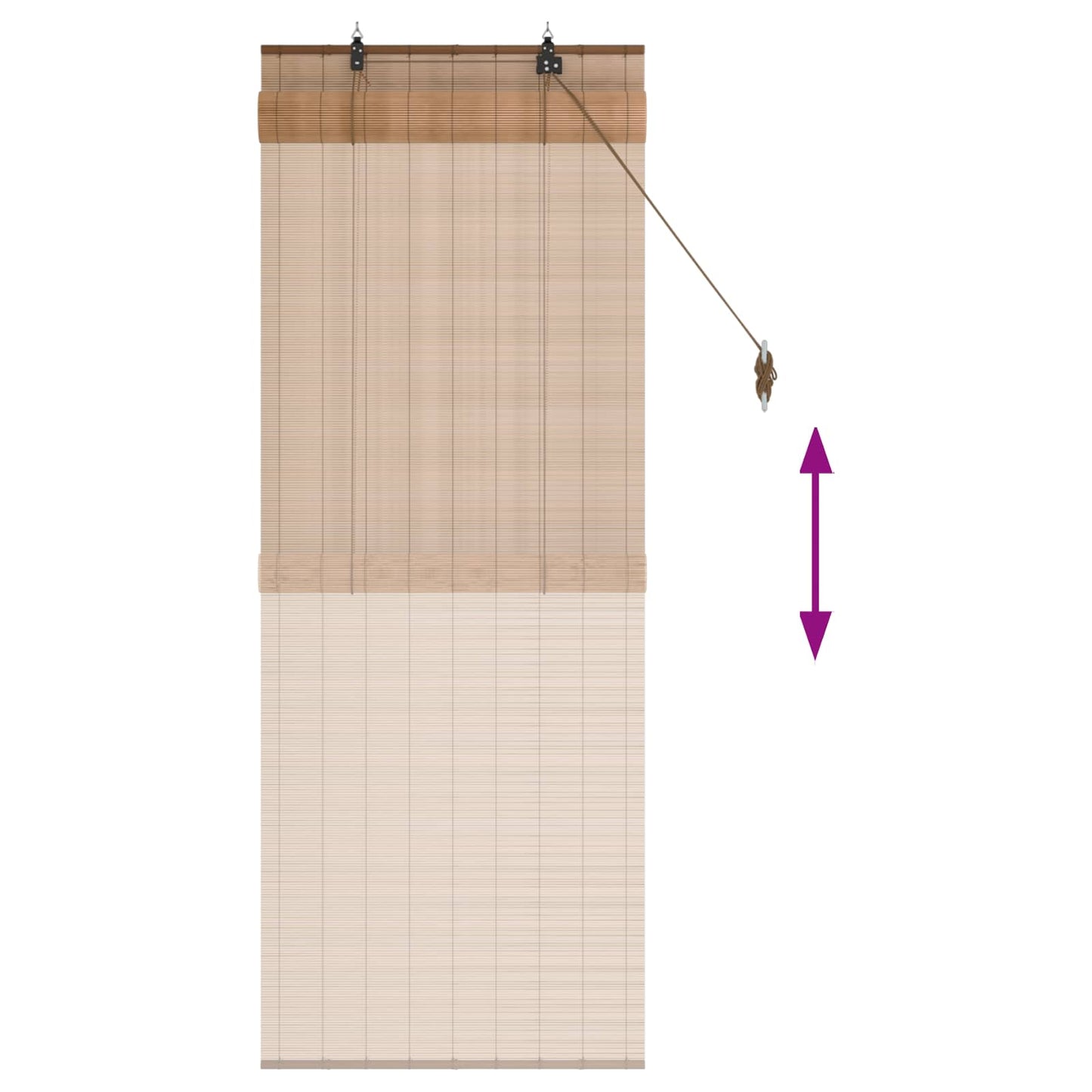 Rullegardin Brun 60 x 160 cm Bambus