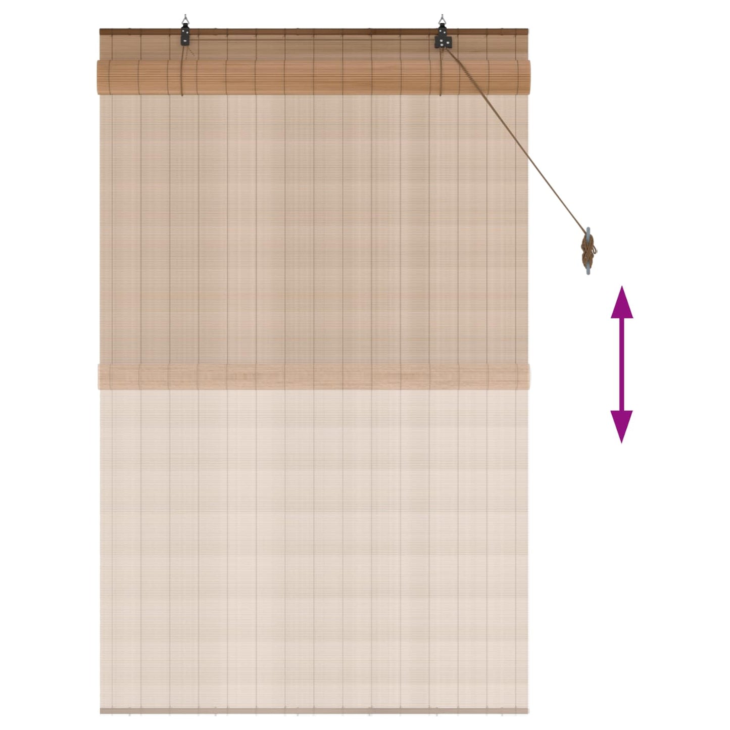 Rullegardin Brun 90 x 160 cm Bambus