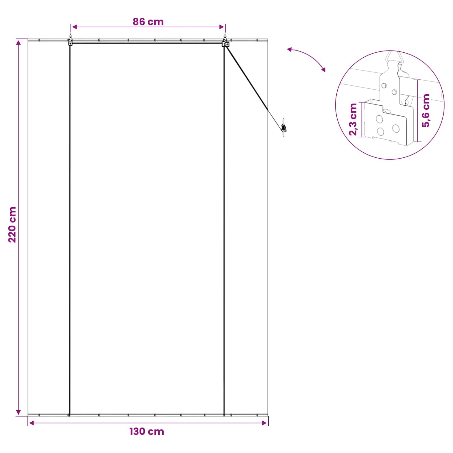 Rullegardin Brun 130 x 220 cm Bambus