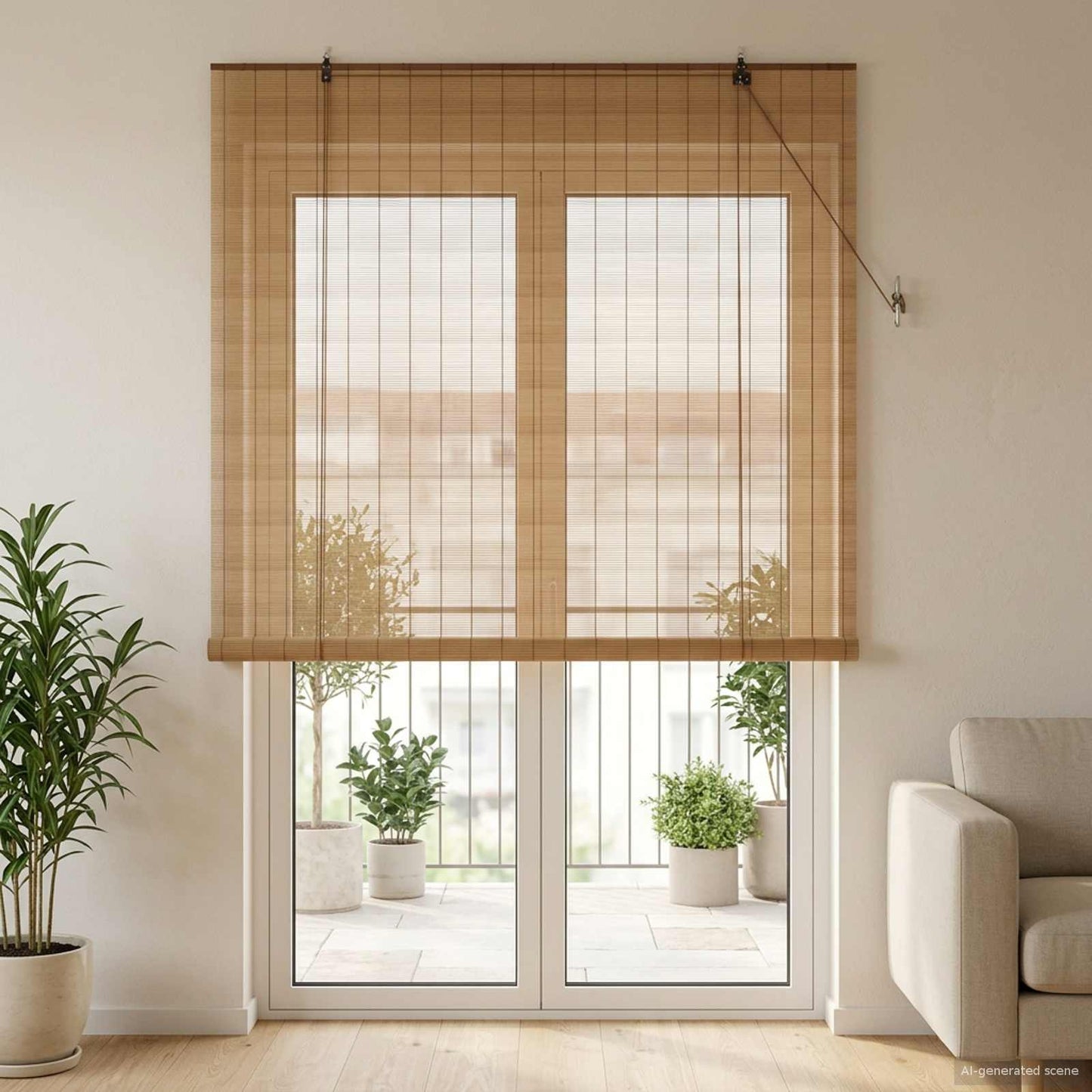 Rullegardin Brun 160 x 220 cm Bambus