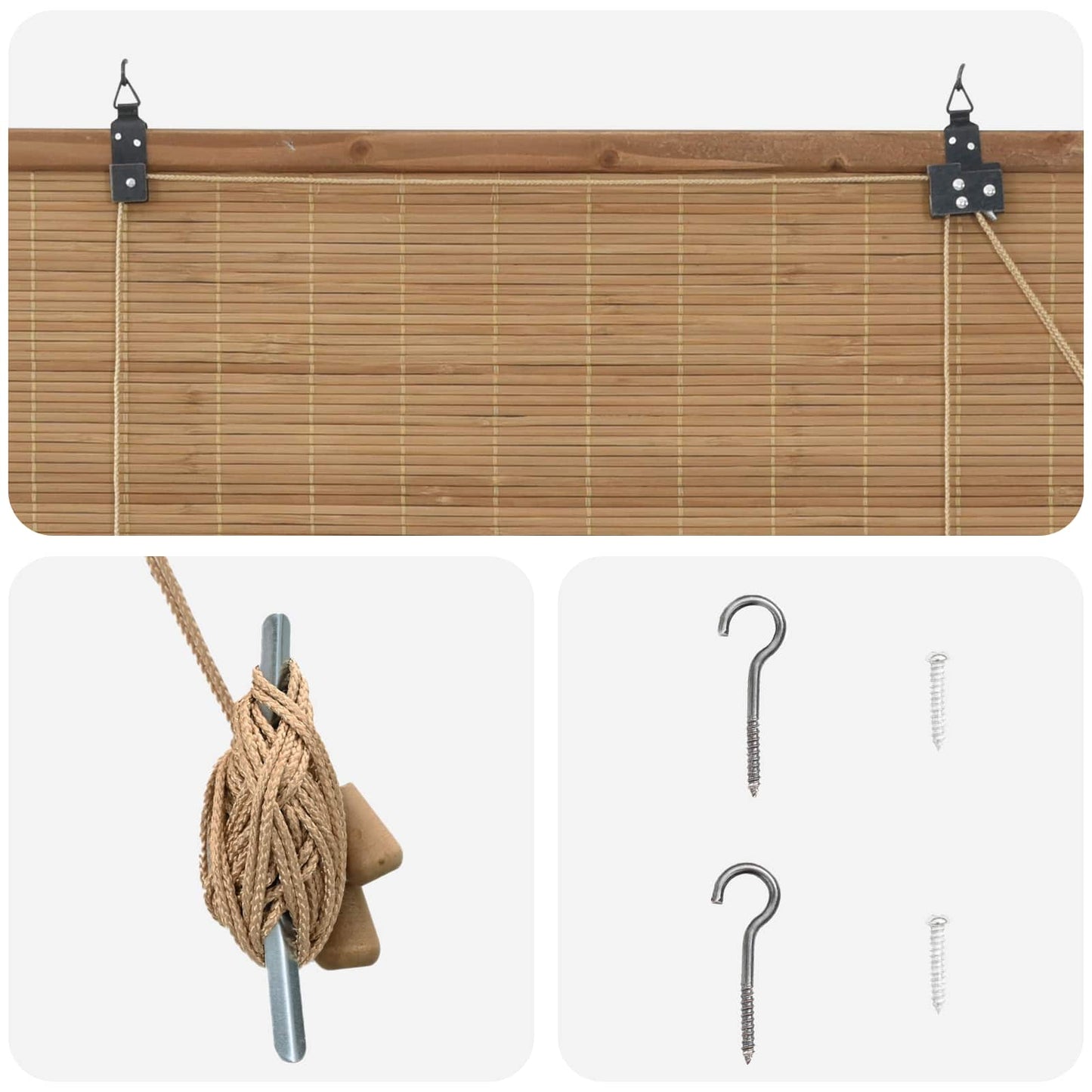 Rullegardin Brun 160 x 220 cm Bambus
