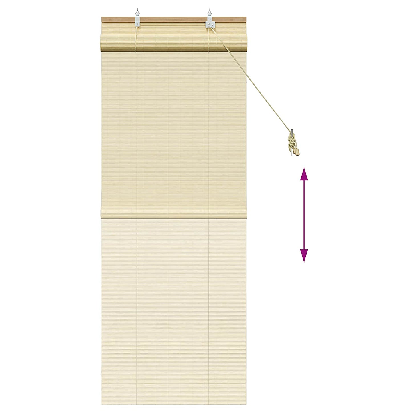 Rullegardin Naturfarvet 40 x 160 cm Bambus