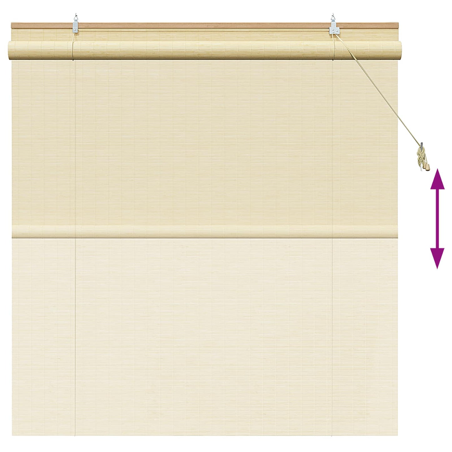 Rullegardin Naturfarvet 130 x 160 cm Bambus