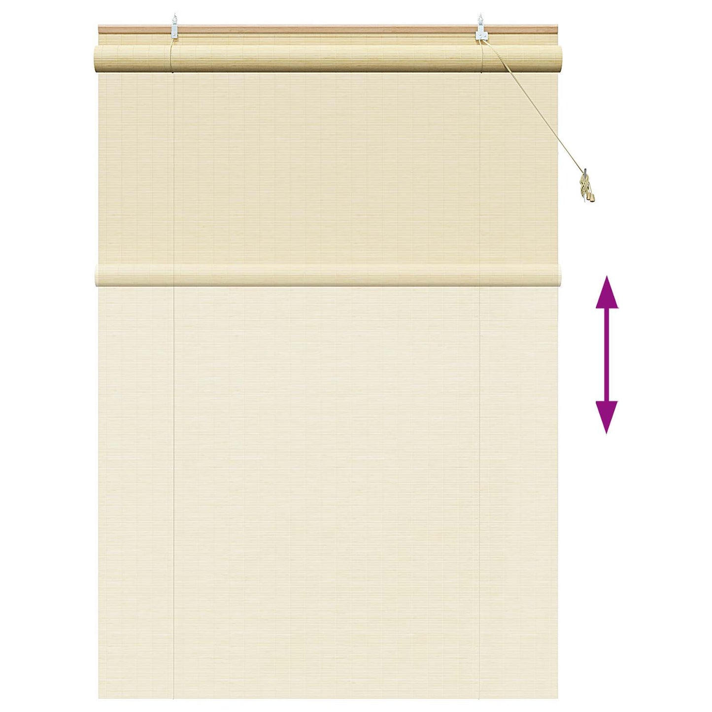 Rullegardin Naturfarvet 160 x 220 cm Bambus