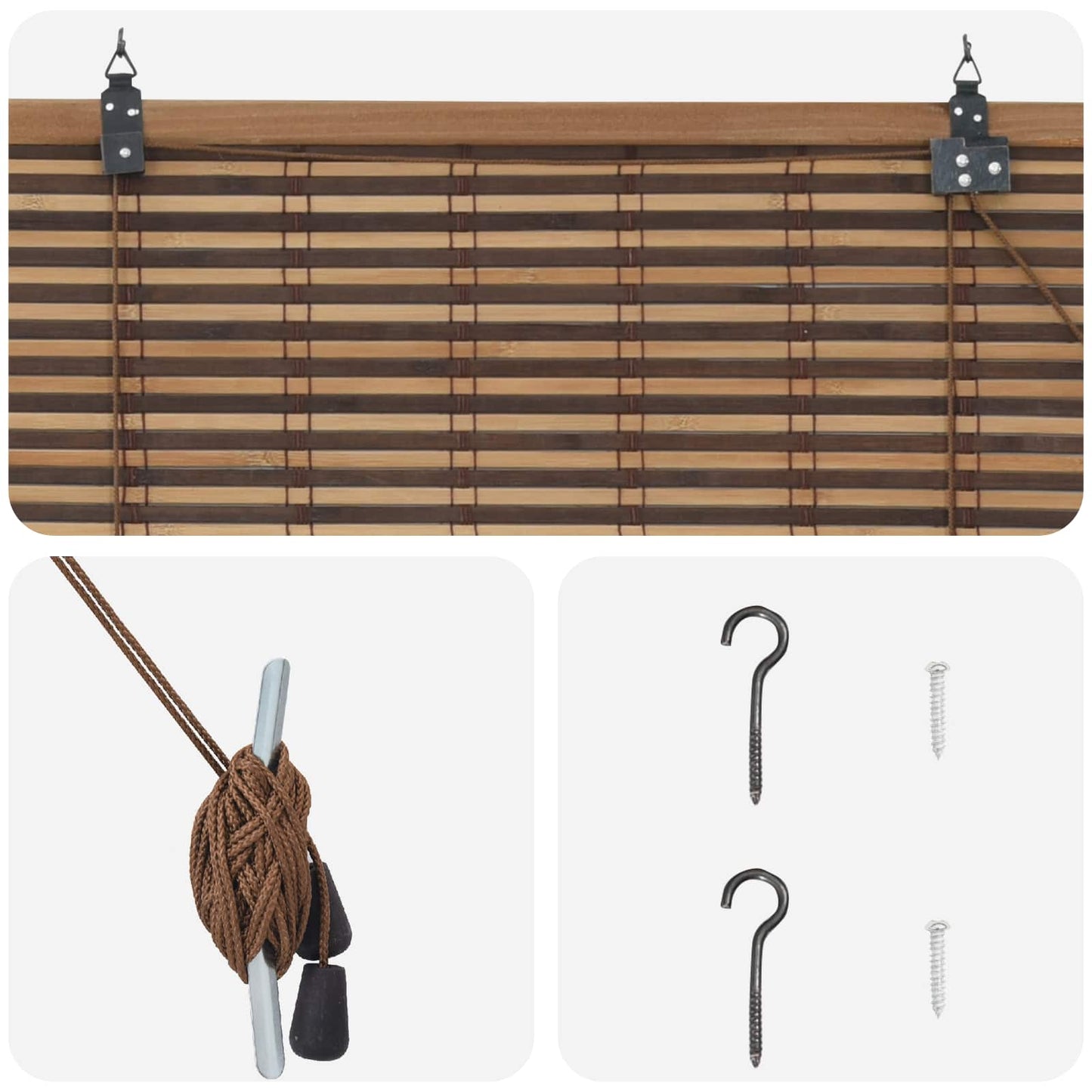 Rullegardin Brun 70 x 160 cm Bambus