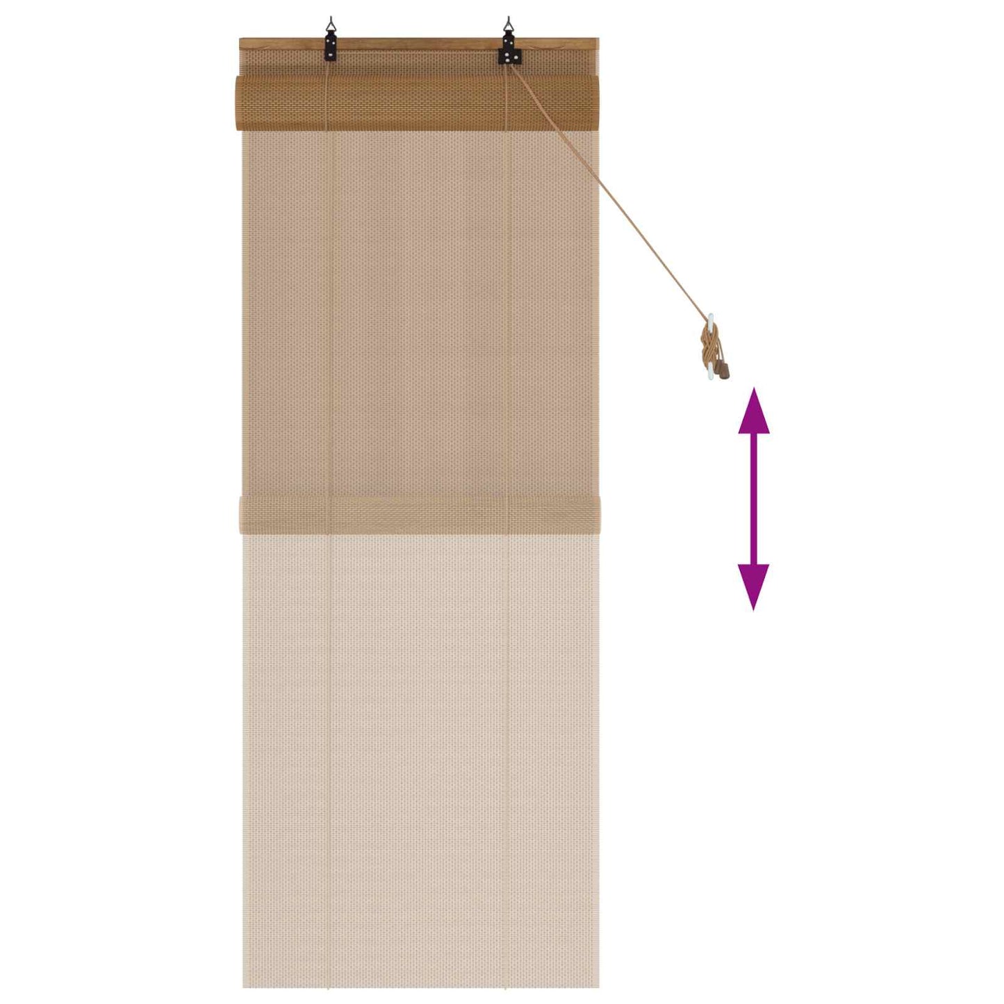 Rullegardin Brun 60 x 160 cm Bambus