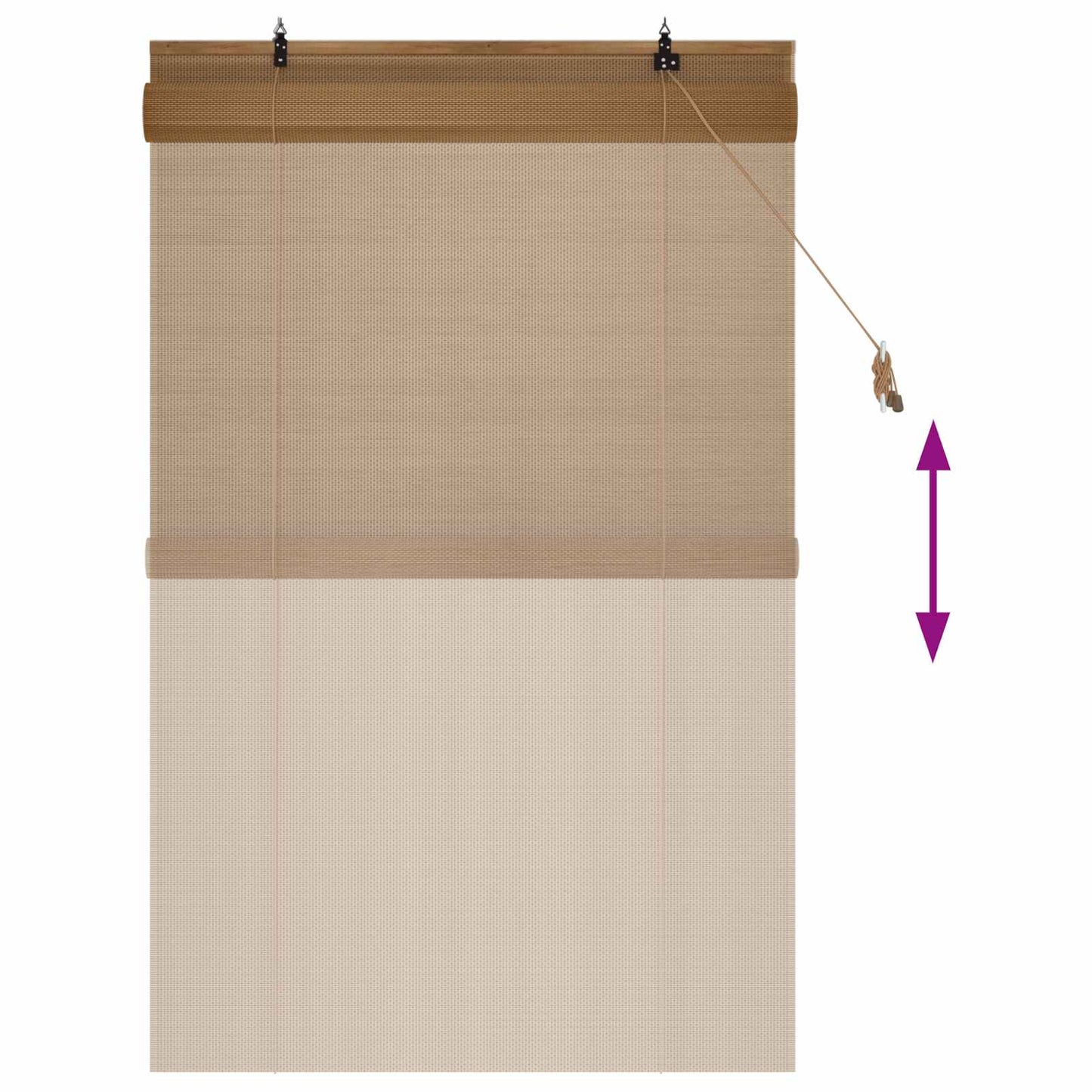 Rullegardin Brun 100 x 160 cm Bambus