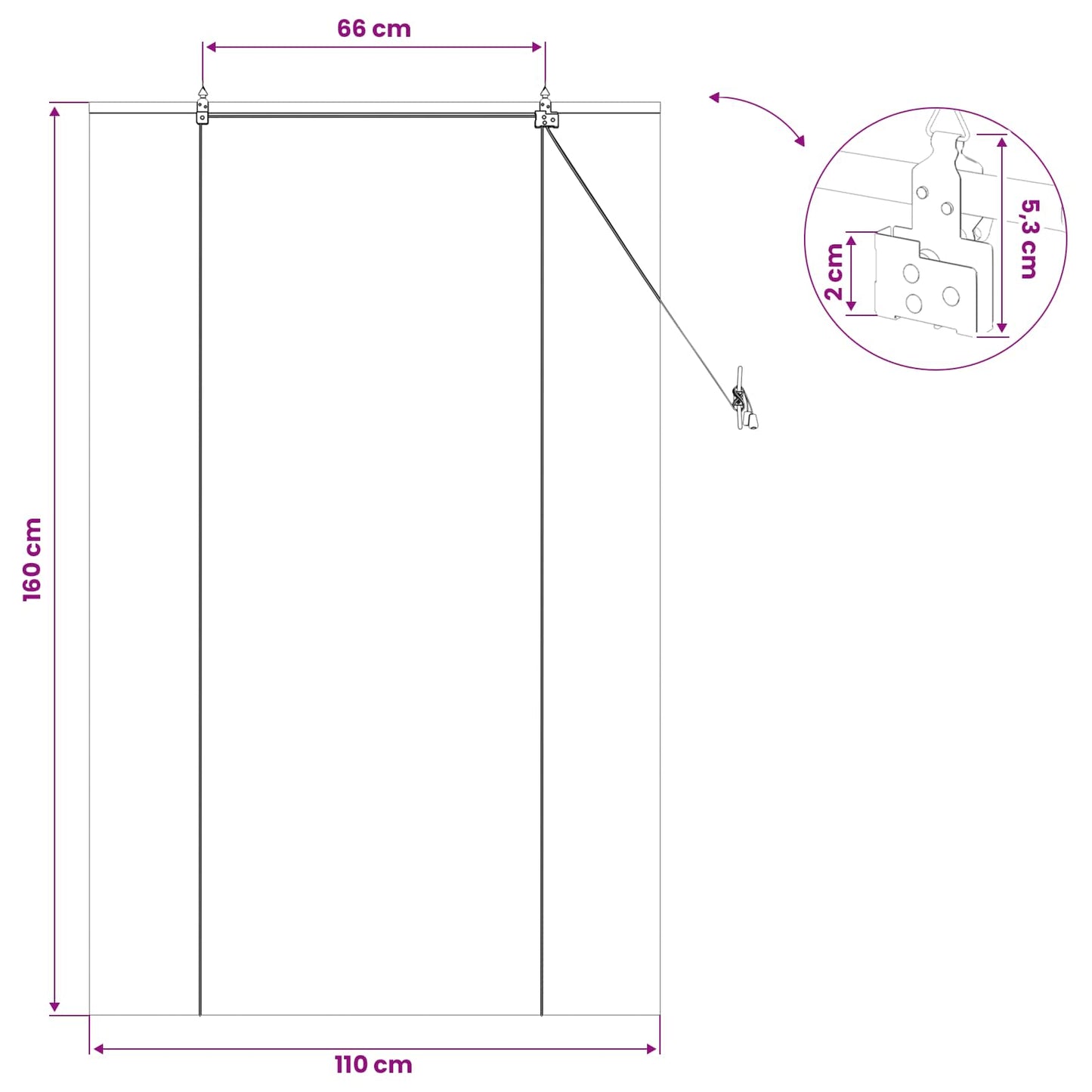 Rullegardin Brun 110 x 160 cm Bambus