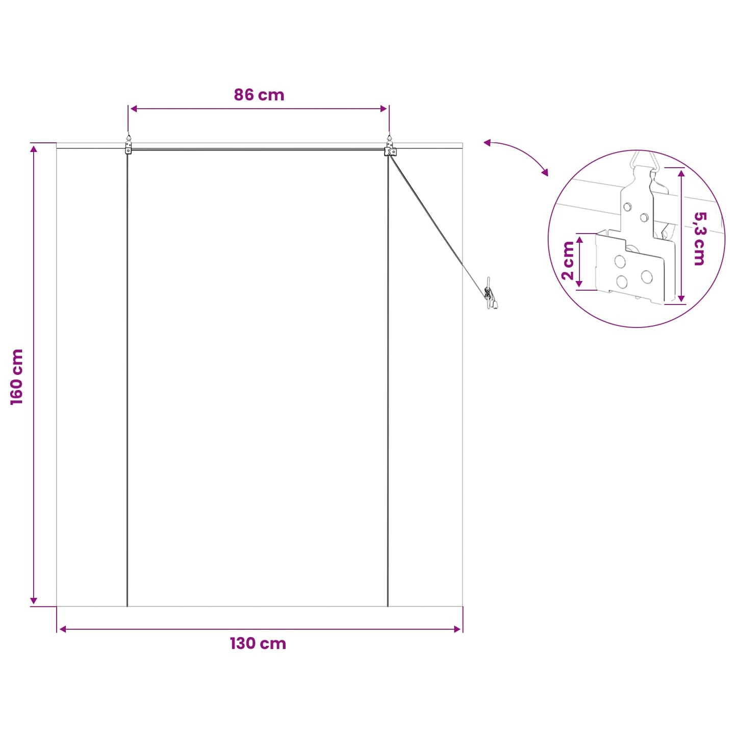 Rullegardin Brun 130 x 160 cm Bambus