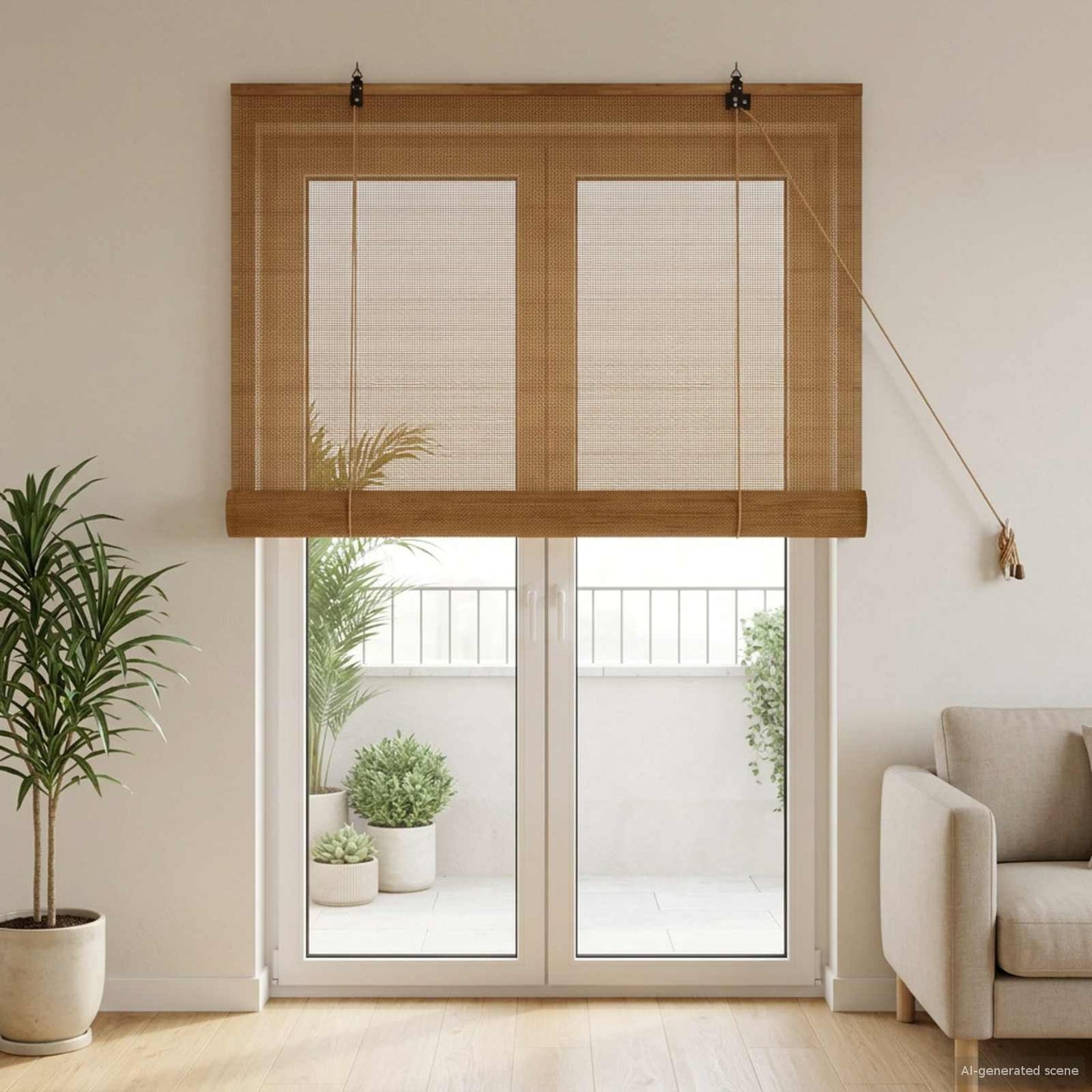 Rullegardin Brun 100 x 220 cm Bambus