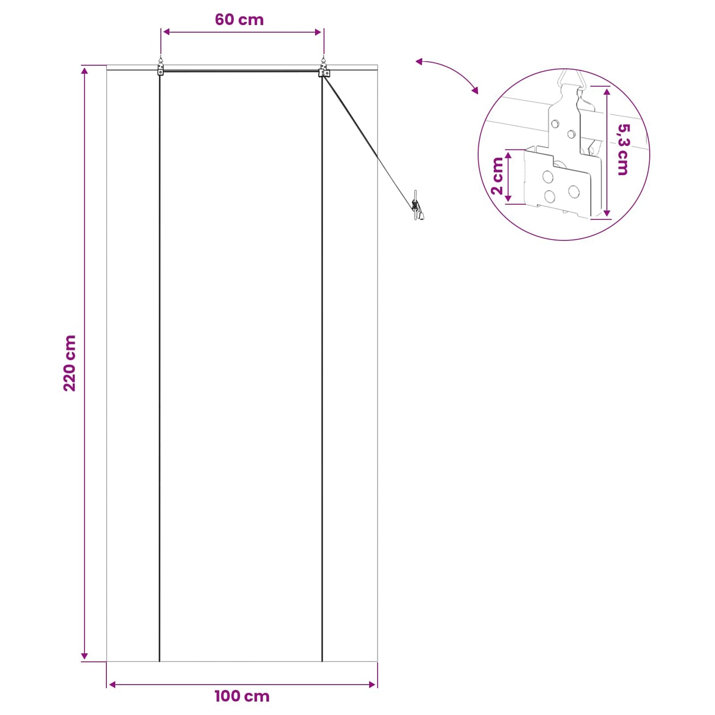 Rullegardin Brun 100 x 220 cm Bambus