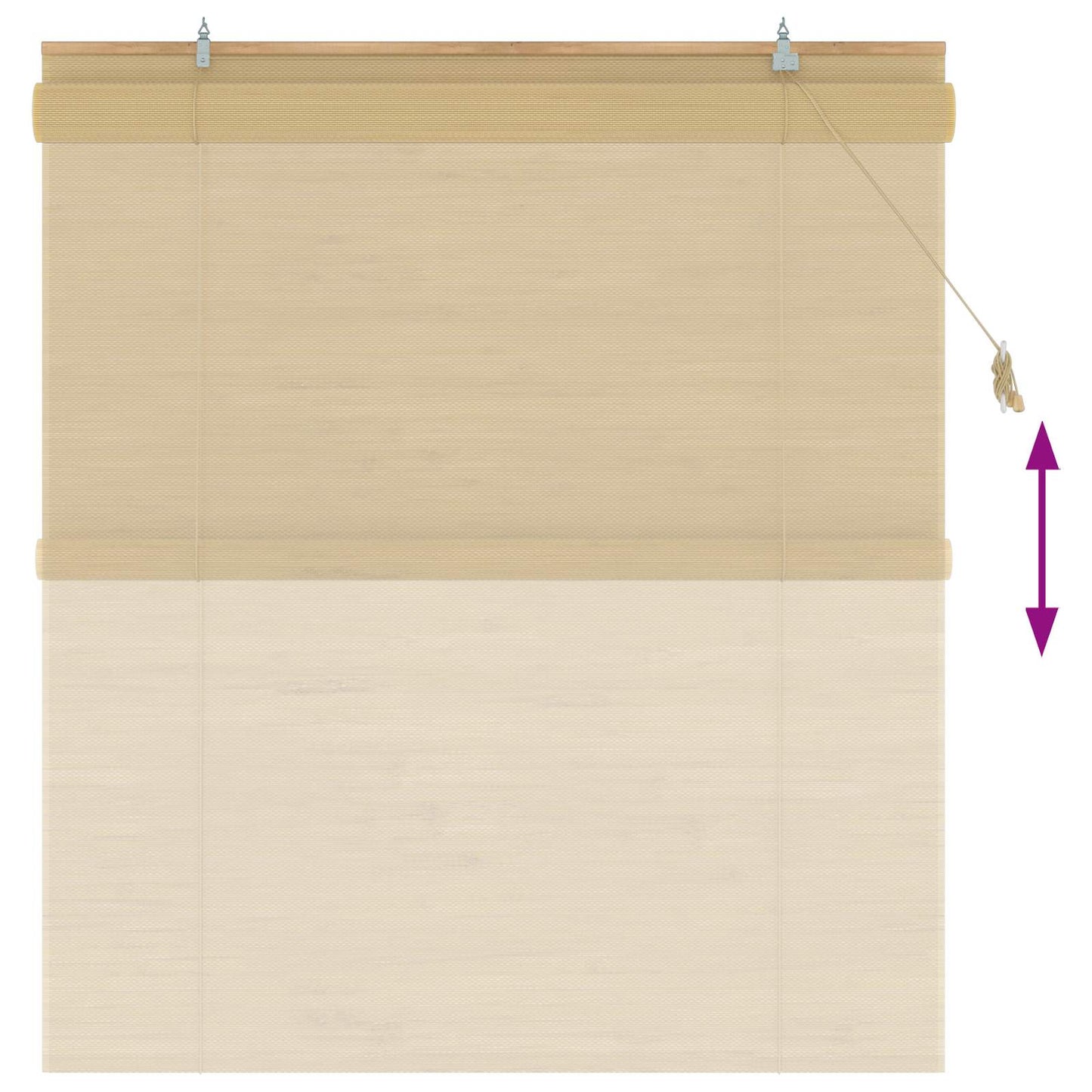 Rullegardin Naturfarvet 140 x 160 cm Bambus
