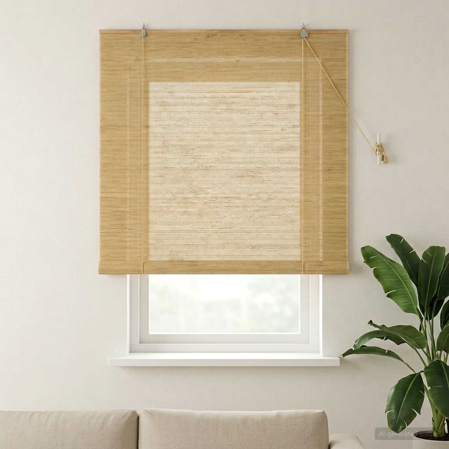 Rullegardin Naturfarvet 160 x 160 cm Bambus