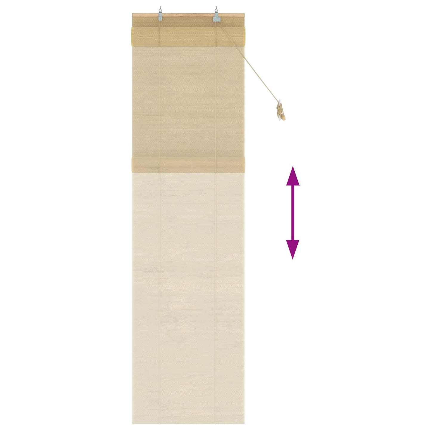 Rullegardin Naturfarvet 40 x 220 cm Bambus