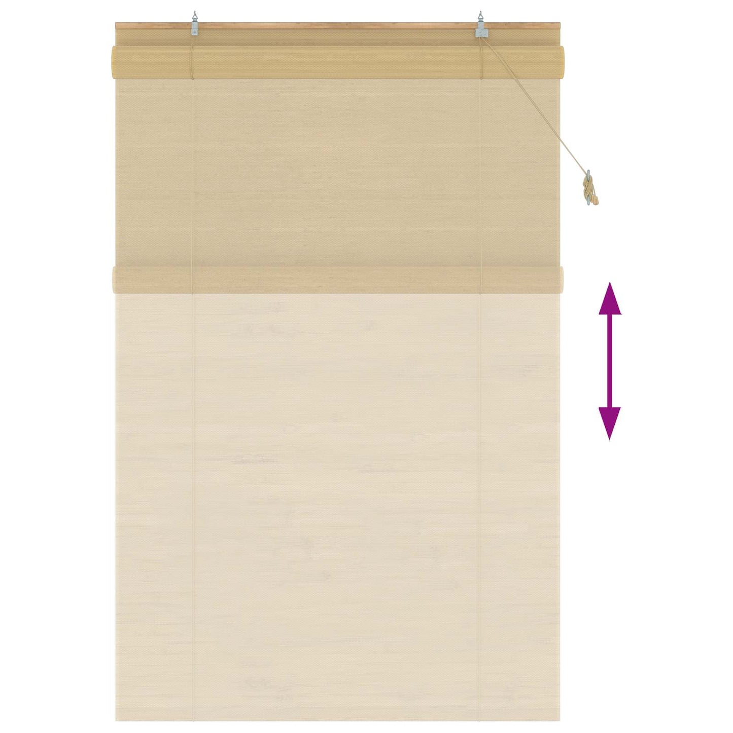 Rullegardin Naturfarvet 160 x 220 cm Bambus