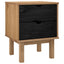Sengebord OTTA Sort 45 x 39 x 57 cm Massivt fyrretræ