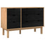 Skuffeskab OTTA Sort 111 x 43 x 73,5 cm Massivt fyrretræ