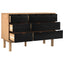 Skuffeskab OTTA Sort 111 x 43 x 73,5 cm Massivt fyrretræ