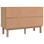 Skuffeskab OTTA Sort 111 x 43 x 73,5 cm Massivt fyrretræ