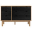 Skuffeskab OTTA Sort 111 x 43 x 73,5 cm Massivt fyrretræ