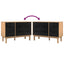 Skuffeskab OTTA Sort 111 x 43 x 73,5 cm Massivt fyrretræ