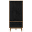 Garderobeskab OTTA Sort 76,5 x 53 x 172 cm Massivt fyrretræ