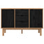 Sideboard OTTA Sort 113,5 x 43 x 73 cm Massivt fyrretræ