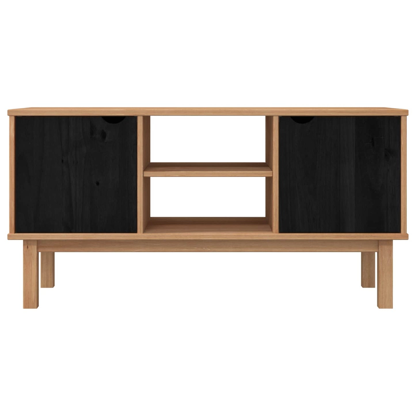 TV-bord OTTA 113,5 x 43 x 57 cm Sort Massivt fyrretræ