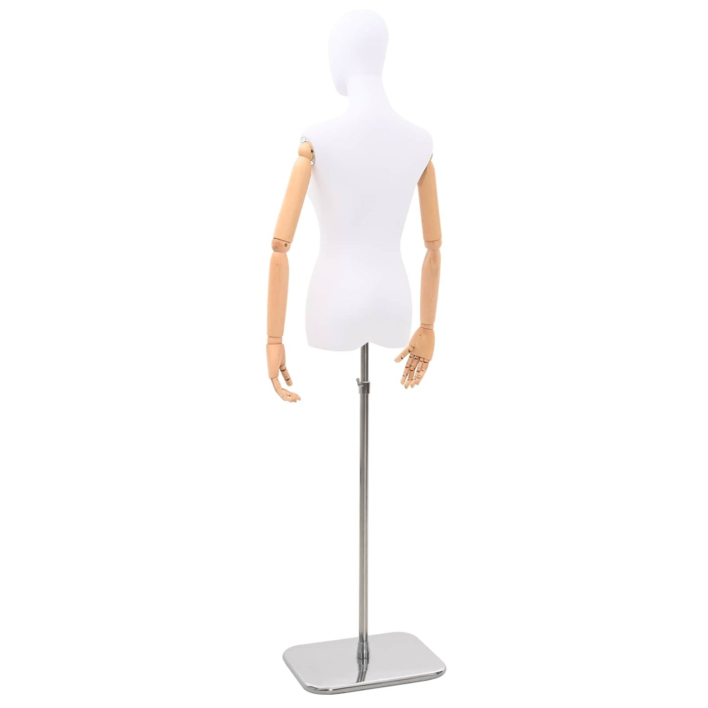 Justerbar mannequin 165-213 cm med base Kvinde PP Hvid