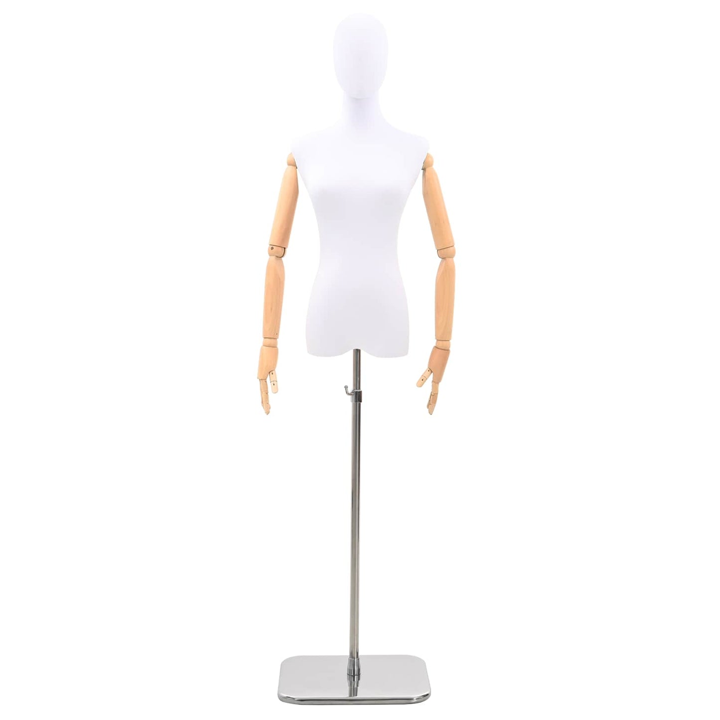Justerbar mannequin 165-213 cm med base Kvinde PP Hvid
