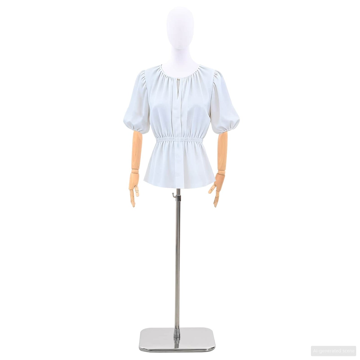 Justerbar mannequin 165-213 cm med base Kvinde PP Hvid