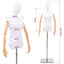 Justerbar mannequin 165-213 cm med base Kvinde PP Hvid