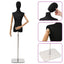 Justerbar mannequin 165-213 cm med base Kvinde PP Sort