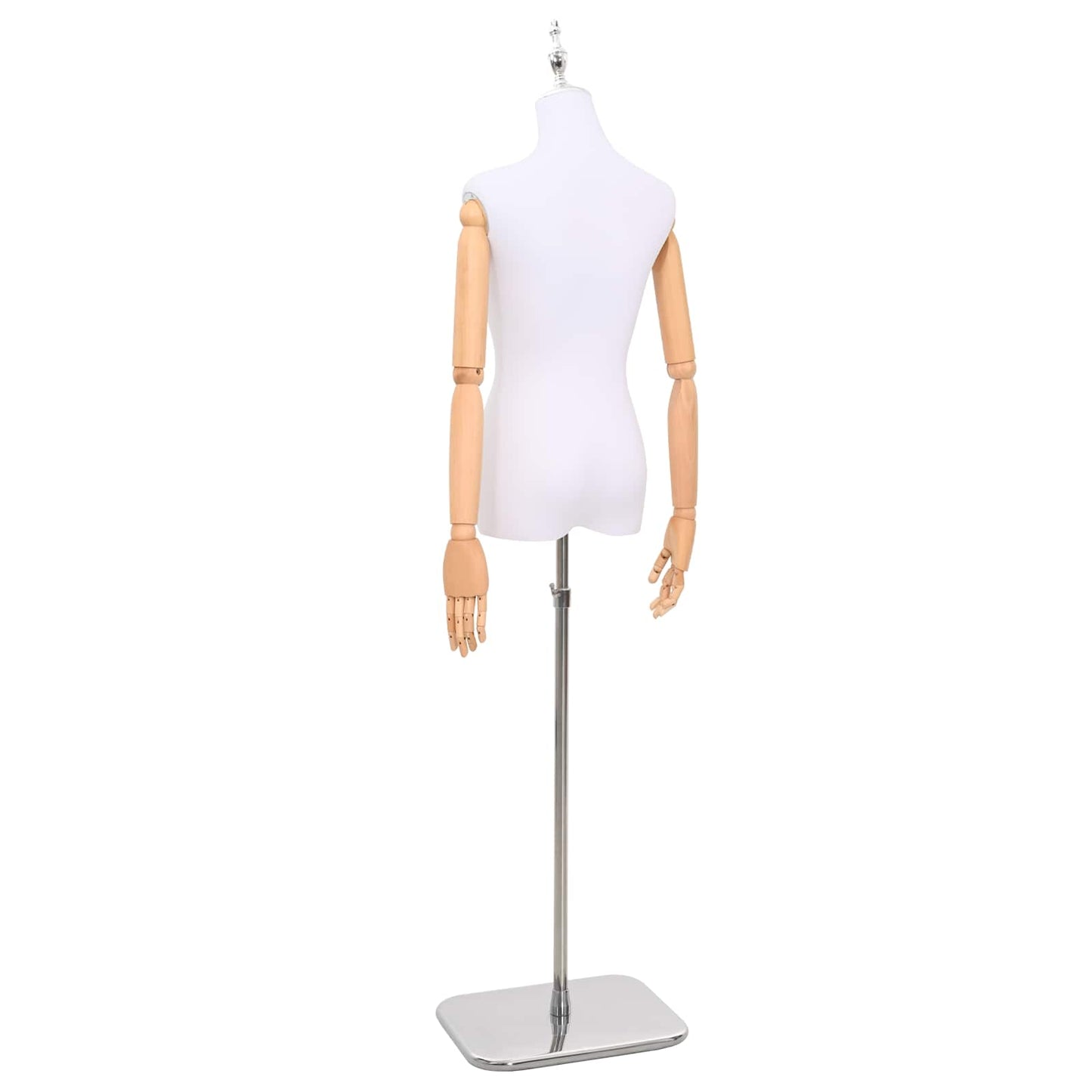 Justerbar mannequin 165-213 cm med base Kvinde PP Hvid