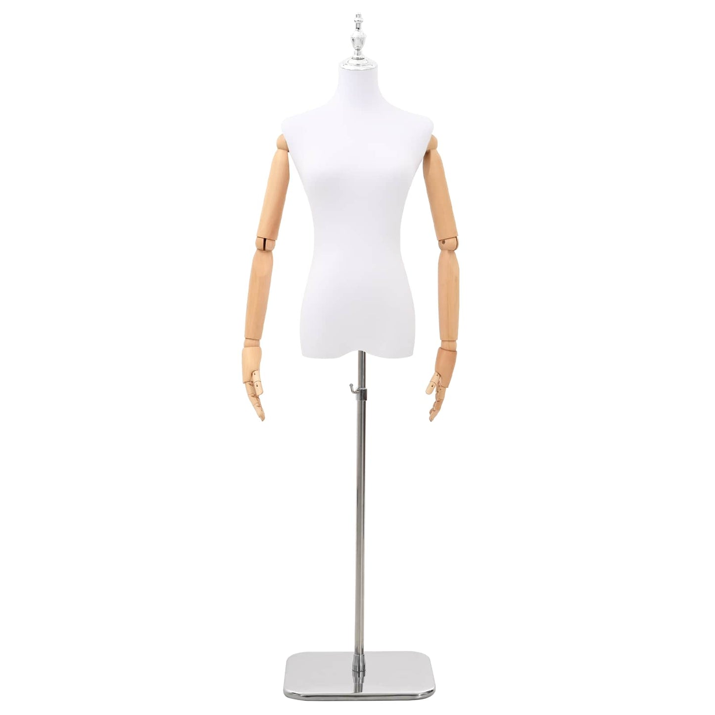 Justerbar mannequin 165-213 cm med base Kvinde PP Hvid