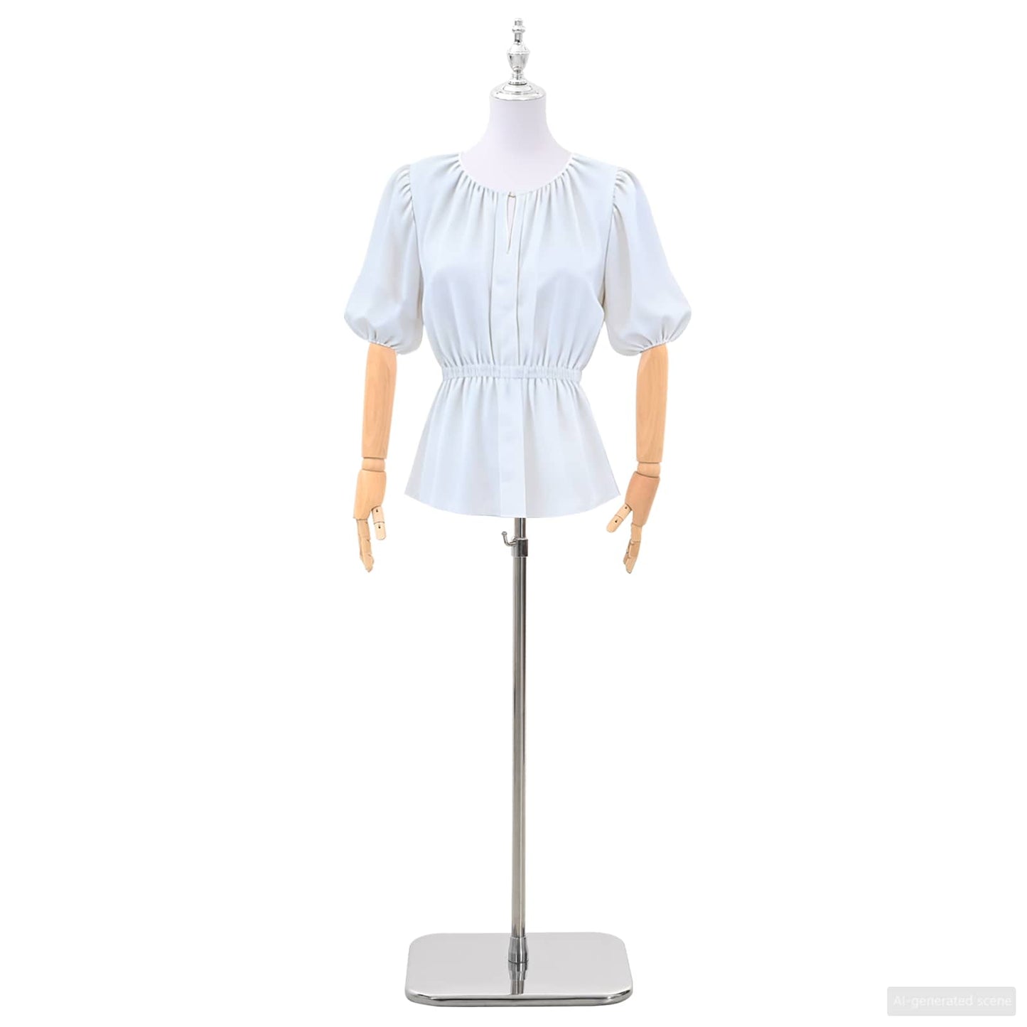 Justerbar mannequin 165-213 cm med base Kvinde PP Hvid