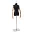 Justerbar mannequin 165-213 cm med base Kvinde PP Sort