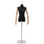 Justerbar mannequin 165-213 cm med base Kvinde PP Sort