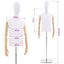 Justerbar mannequin 170-218 cm med base Mand PP Hvid