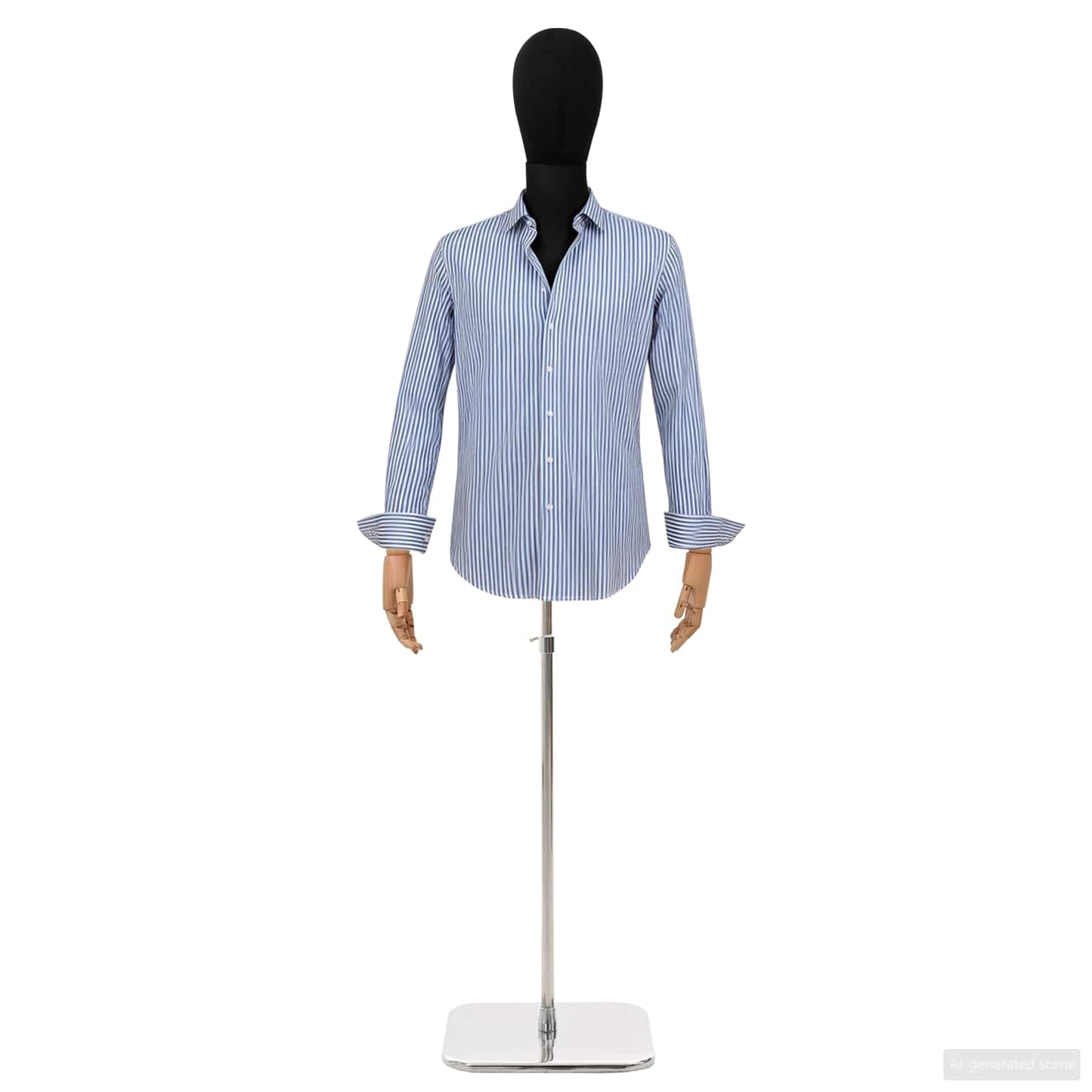 Justerbar mannequin 170-218 cm med base Mand PP Sort