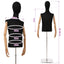 Justerbar mannequin 170-218 cm med base Mand PP Sort