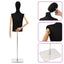 Justerbar mannequin 170-218 cm med base Mand PP Sort