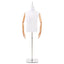 Justerbar mannequin 170-218 cm med base Mand PP Hvid