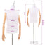 Justerbar mannequin 170-218 cm med base Mand PP Hvid