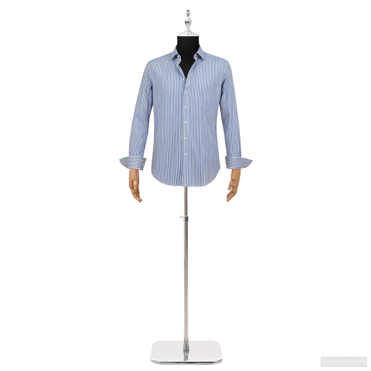 Justerbar mannequin 170-218 cm med base Mand PP Sort