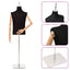 Justerbar mannequin 170-218 cm med base Mand PP Sort